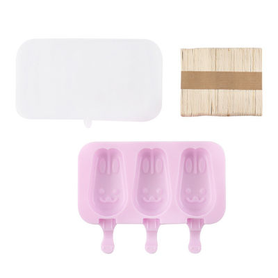 BPA Free Customized Design Silicon Ice Cream Popsicle Mold Making with Stick