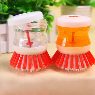 Kitchen Cleaning Brush with ABS Handle Soap Dispensing Plastic Dishwashing Brush