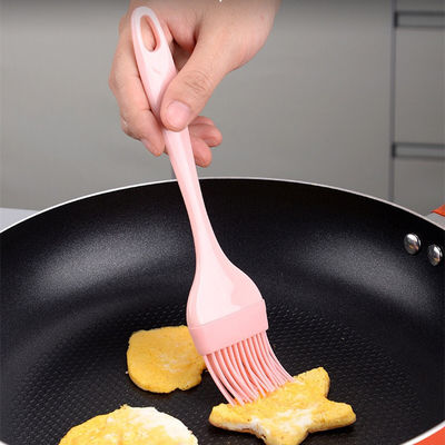 Pink Silicone Scraper Three-piece Set Heat Resistant Spatulas BBQ Brush Baking Tools