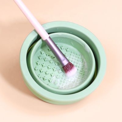 Beauty Egg Cleaning Tool Wellfine Silicone Folding Brush Cleaner Cup for Beauty Care