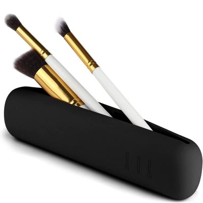 Modern Design 100% Food Grade Silicone Cosmetic Brush Storage Box with Magnet Closure