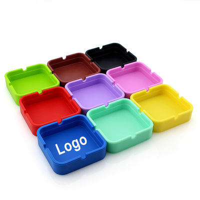 REACH Certified Silicone Ashtray for Cigarettes Smoking Cigar 4 Lighter Rest Included