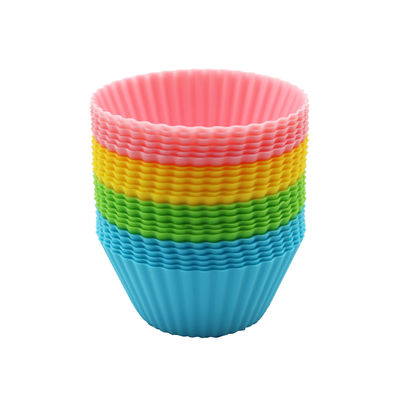 24pcs/12pcs pack Customized Logo Acceptable Silicone Non-stick Cupcake Liners for Party