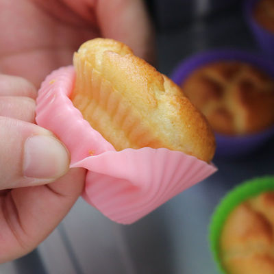 24pcs/12pcs pack Customized Logo Acceptable Silicone Non-stick Cupcake Liners for Party