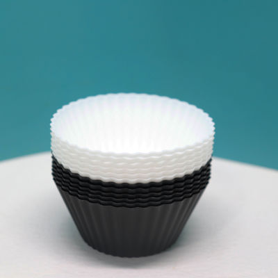 24pcs/12pcs pack Customized Logo Acceptable Silicone Non-stick Cupcake Liners for Party