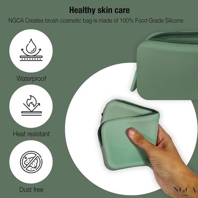 Travel Essentials Organizer Flexible Design Silicone Makeup Bag for Women Waterproof