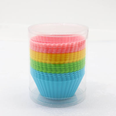 24pcs/12pcs pack Customized Logo Acceptable Silicone Non-stick Cupcake Liners for Party