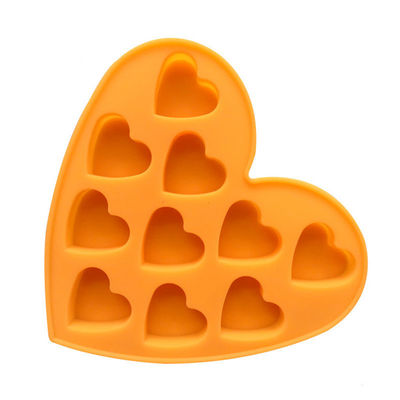 Disposable Dark Red Silicone Soap Mold for 10 Heart-Shaped Chocolate Kitchen Supplies