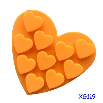 Disposable Dark Red Silicone Soap Mold for 10 Heart-Shaped Chocolate Kitchen Supplies