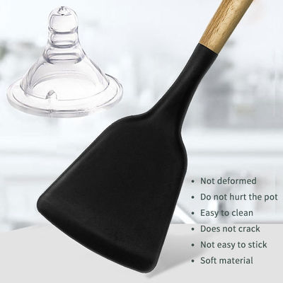 24 Pieces Non-Stick Wooden Handle Silicone Kitchen Gadget Set with Customized Options