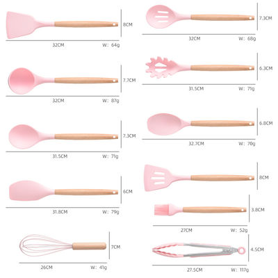 19 Pcs Non-Stick Silicone Kitchen Utensils Set Durable Cooking Tools for Your Kitchen