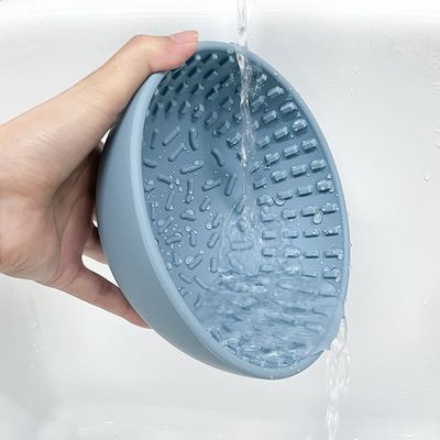 Pet Feeding Bowl Round Silicone Dog Bowl Slow Feeder for Healthy Eating Interactive Feeder