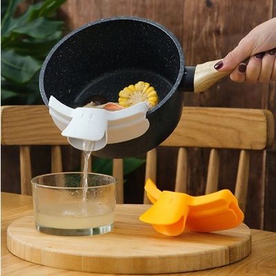 Round Mouth Deflector Funnel Silicone Anti-spill Duckbill Drain Pans for Kitchen Gadgets