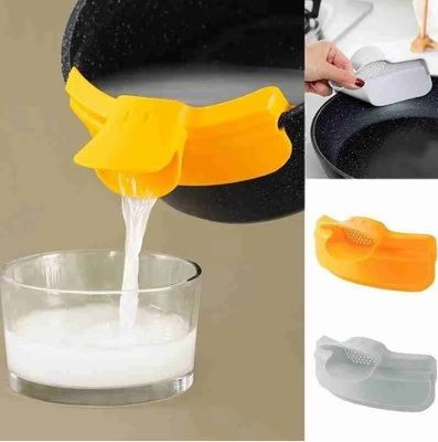 Round Mouth Deflector Funnel Silicone Anti-spill Duckbill Drain Pans for Kitchen Gadgets