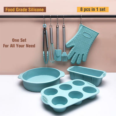 Silicone Baking Cake Pan Cookie Sheet Molds Tray Set BPA Free Heat Resistant Liners