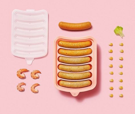 17.5*14cm Silicone Sausage Mold for Baby Complementary Food Food Grade Hot Dog Mold