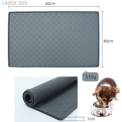 Waterproof Non-Stick Pet Bowl Mat with Custom Printing Compression Molding Technology
