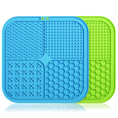 Silicone Pet Lick Mat With Suction Cups Perfect for Slow Feeder Dog Bowls and Bathing