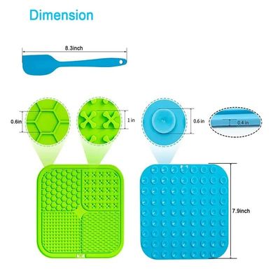 Silicone Pet Lick Mat With Suction Cups Perfect for Slow Feeder Dog Bowls and Bathing