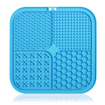 Silicone Pet Lick Mat With Suction Cups Perfect for Slow Feeder Dog Bowls and Bathing