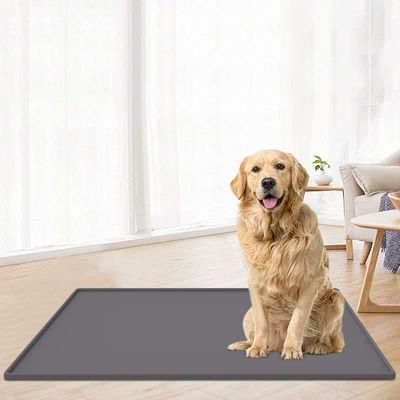 Custom Color Silicone Dog Food Mat Tray Non-slip Waterproof Pet Feeding Mat Bpa Free