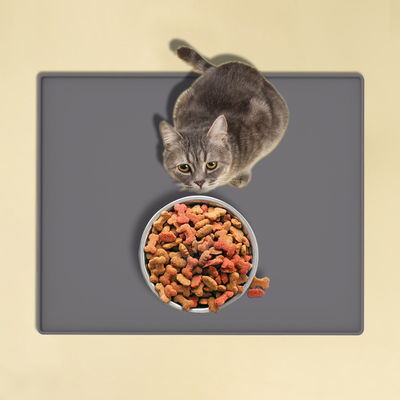 Custom Color Silicone Dog Food Mat Tray Non-slip Waterproof Pet Feeding Mat Bpa Free