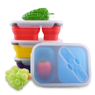 Leakproof Food Storage Container 2 Compartment Stackable Bento for Eco Friendly Kids