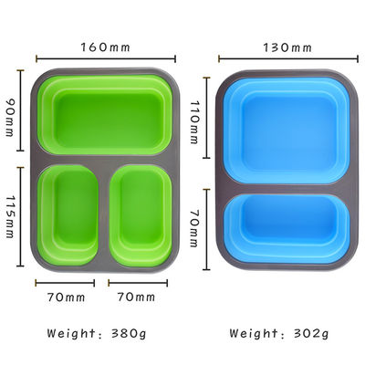 Leakproof Food Storage Container 2 Compartment Stackable Bento for Eco Friendly Kids