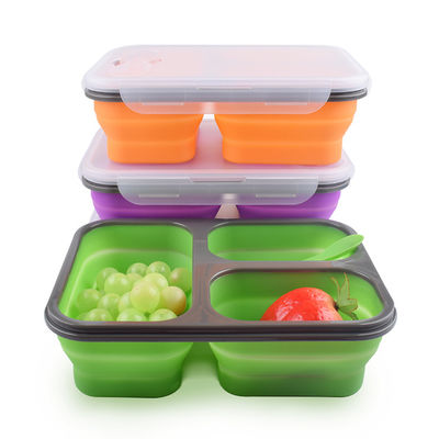 Leakproof Food Storage Container 2 Compartment Stackable Bento for Eco Friendly Kids