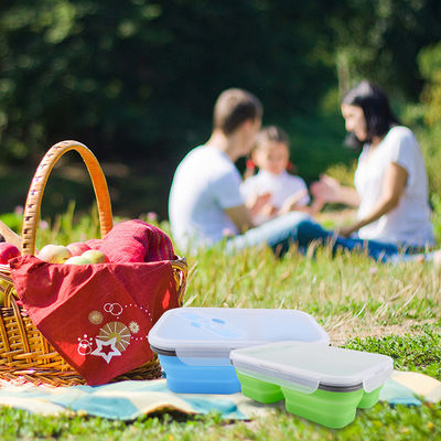 Leakproof Food Storage Container 2 Compartment Stackable Bento for Eco Friendly Kids