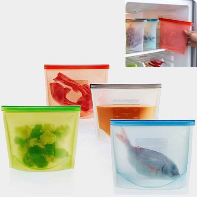 Three-dimensional Type Food Grade Silicone Seal Reusable Storage Bag Custom Safe Pack