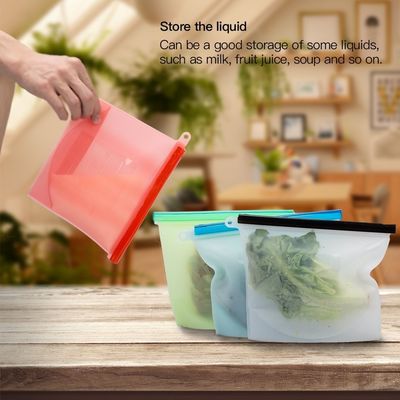 Three-dimensional Type Food Grade Silicone Seal Reusable Storage Bag Custom Safe Pack