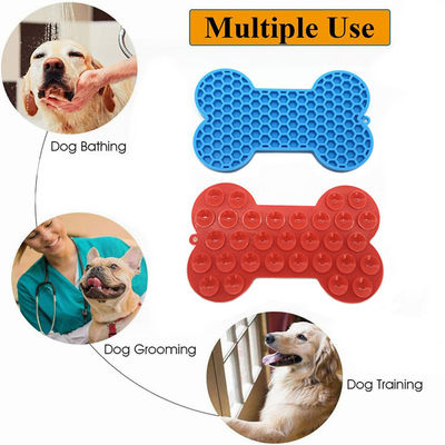 Customized Silicone Dog Lick Mat for Slow Feeding Bone-Shaped and Suction Design
