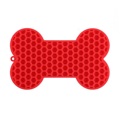 Customized Silicone Dog Lick Mat for Slow Feeding Bone-Shaped and Suction Design