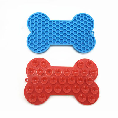 Customized Silicone Dog Lick Mat for Slow Feeding Bone-Shaped and Suction Design