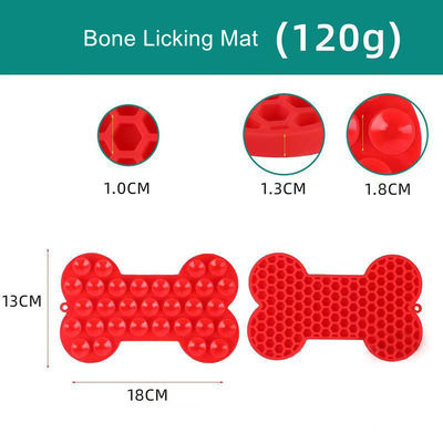 Customized Silicone Dog Lick Mat for Slow Feeding Bone-Shaped and Suction Design