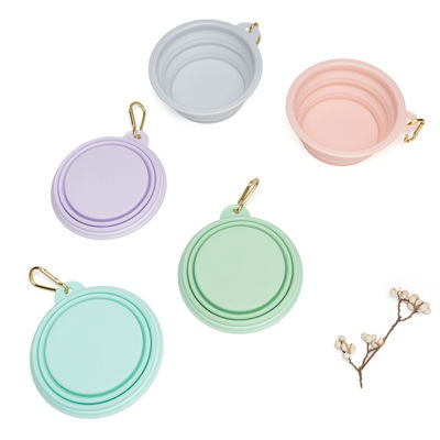 UDYE Portable Pet Water Feeding Bowl Foldable Collapsible Silicone Dog Bowl for Travel