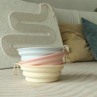 UDYE Portable Pet Water Feeding Bowl Foldable Collapsible Silicone Dog Bowl for Travel