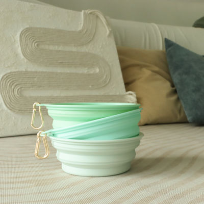 UDYE Portable Pet Water Feeding Bowl Foldable Collapsible Silicone Dog Bowl for Travel