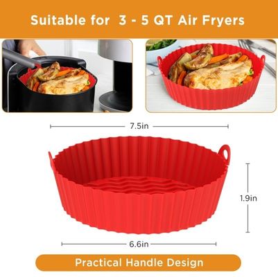 1.96cm*17cm*6.5cm Silicone Air Fryer Liner for Sustainable and Reusable Cooking Needs