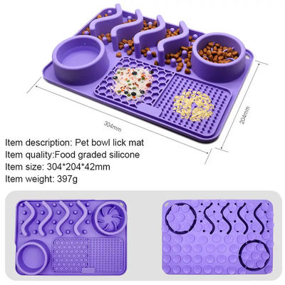 BPA-Free Silicone Pet Food Bowl Mat for Dogs Puppies Temperature Resistance -40 to 250