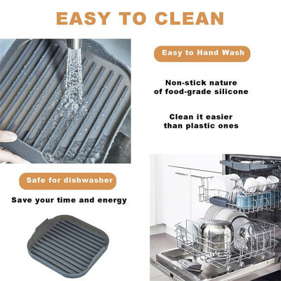 Sustainable Silicone Bacon Baking Pan for Microwave and Oven Cooking Grey or Custom