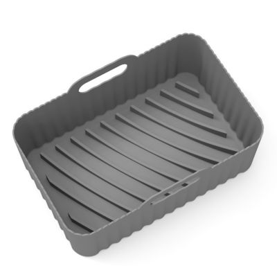 2Pcs Food Safe Non Stick Air Fryer Silicone Pot Accessories Replacement Baking Tray
