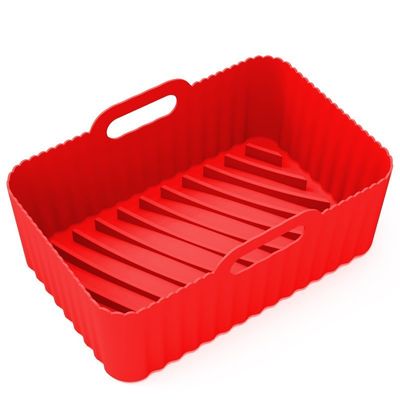 2Pcs Food Safe Non Stick Air Fryer Silicone Pot Accessories Replacement Baking Tray